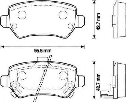 Купить Колодки тормозные Opel Meriva, Astra, Zafira, Combo, Corsa Jurid 573122J (фото1) подбор по VIN коду, цена 1334 грн.