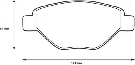 Купити RENAULT Гальмівні колодки передні Megane II 1.4 16V 02- Renault Megane Jurid 573123J (фото1) підбір по VIN коду, ціна 1053 грн.