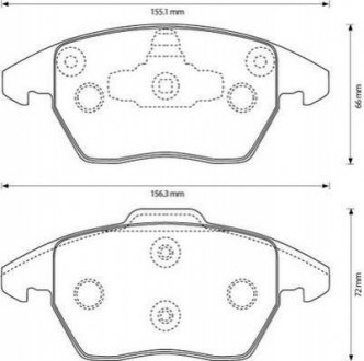 CITROEN Торм.колодки передн.C4 Grand Picasso 06-, Peugeot 207,307, 308 08- Jurid 573134J