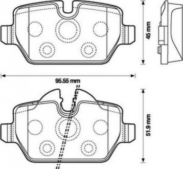 Купить BMW Тормозные колодки задн.E87(1-serie), E90(3-serie) Mini Countryman, BMW E81, E90, E87, E92 Jurid 573136J (фото1) подбор по VIN коду, цена 1182 грн.