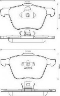 VOLVO Тормозные колодки передние S80,V70,XC70,XC90 Volvo XC90 Jurid 573143J