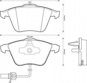 VW Тормозные колодки перед. AUDI A6/S6,Allroad 2.5/4.2 99- Jurid 573145J