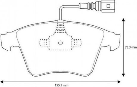 VW Тормозные колодки передние с датч.T5 03- Jurid 573160J