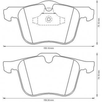 FORD Гальмівні колодки передні.Galaxy,S-Max 08-,Volvo S60/80,V,XC 70 II 07- Jurid 573179J