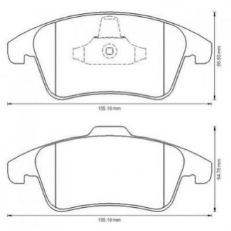 CITROEN Гальмівні колодки передні C4 Picasso,Grand Picasso,DS4,5,Peugeot 5008 06- Jurid 573193J