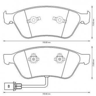 Колодки тормозные передние Audi A6 04-,A8 03- VW Phaeton Audi A8 Jurid 573207J