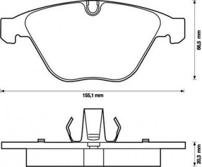 Купити BMW Гальмівні колодки перед.3-serie (E90/91), 5-serie (E61) BMW E90, E91, E92, E93, X1 Jurid 573210J (фото1) підбір по VIN коду, ціна 1575 грн.