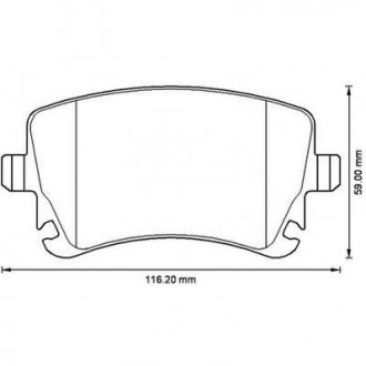 Купити VW Гальмівні колодки задні.Audi A4/A6/A8 04-T5 03- Volkswagen Transporter, Multivan Jurid 573220J (фото1) підбір по VIN коду, ціна 1400 грн.