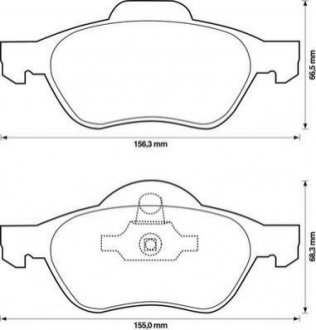 Купить RENAULT Тормозные колодки передн.Laguna III 07- Renault Megane, Scenic, Grand Scenic, Latitude, Laguna, Clio Jurid 573243J (фото1) подбор по VIN коду, цена 1243 грн.