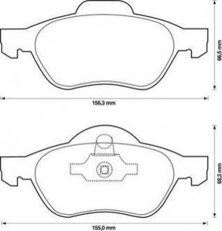 Купити Колодки гальмівні дискові Renault Megane, Scenic, Clio, Grand Scenic, Laguna Jurid 573244J (фото1) підбір по VIN коду, ціна 1205 грн.