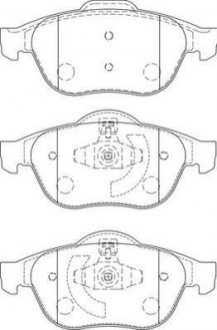 Гальмівні колодки перед. RENAULT Laguna II, Scenic II 01- Jurid 573245J