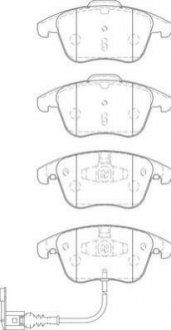 Купити Колодки гальмівні дискові Volkswagen Sharan, Tiguan, Audi Q3 Jurid 573246J (фото1) підбір по VIN коду, ціна 1521 грн.