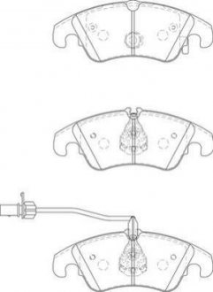 VW Тормозные колодки передн.с датч. Audi A4, A5,Q5 07- Jurid 573247J