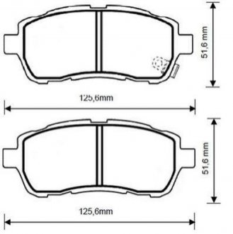 Купити FORD Гальмівні колодки передні.Fiesta 08- Suzuki Swift, Ford Fiesta, Daihatsu Sirion, Mazda 2 Jurid 573249J (фото1) підбір по VIN коду, ціна 1341 грн.