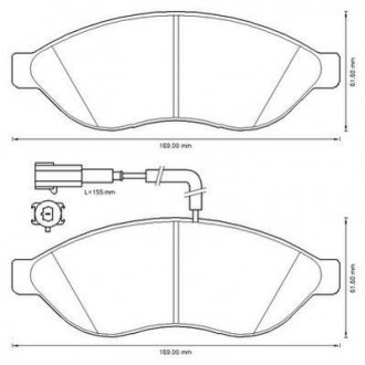 Купити Колодки гальмівні дискові Fiat Ducato, Peugeot Boxer, Citroen Jumper Jurid 573260J (фото1) підбір по VIN коду, ціна 1731 грн.