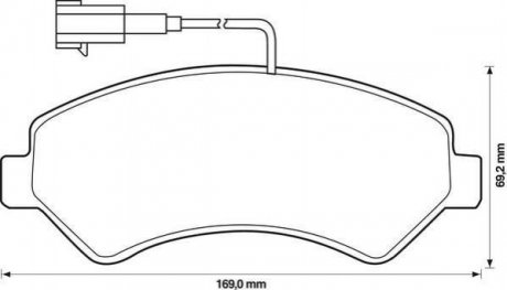 FIAT Тормозн.колодки передн.Ducato,Citroen Jumper 1600-2000kg 06- Jurid 573261J