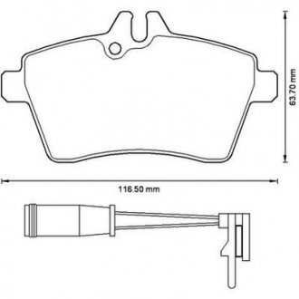 Купить Колодки тормозные дисковые Mercedes W169, W245 Jurid 573265J (фото1) подбор по VIN коду, цена 1454 грн.