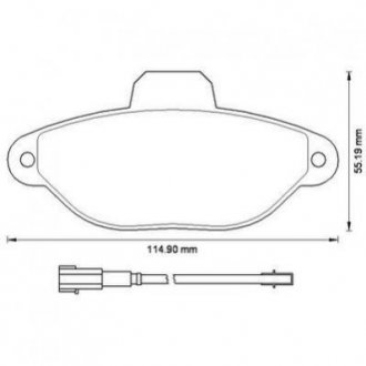 Купити Колодки гальмівні дискові FIAT Panda 03- Fiat Panda, 500, Ford KA Jurid 573267J (фото1) підбір по VIN коду, ціна 928 грн.