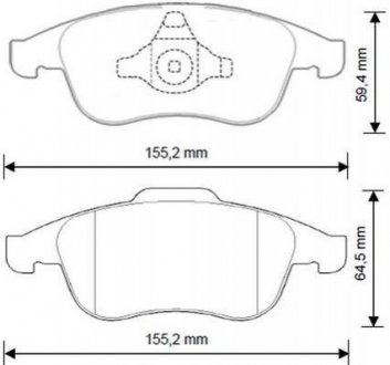 RENAULT Тормозные колодки передн.Duster,Megane 09- Jurid 573268J