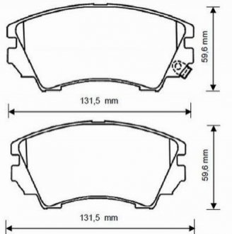 Купить Тормозные кол. пер. Opel Insignia 08- SAAB 9-5, Opel Insignia, Chevrolet Malibu Jurid 573269J (фото1) подбор по VIN коду, цена 1459 грн.