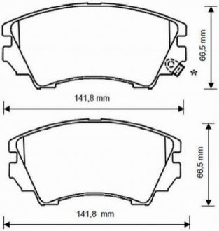 OPEL Гальмівні колодки передні.Astra J,Insignia 08-,Zafira,Saab Jurid 573270J