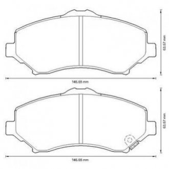 Колодки гальмівні дискові Jeep Wrangler, Cherokee, Dodge Nitro Jurid 573298J