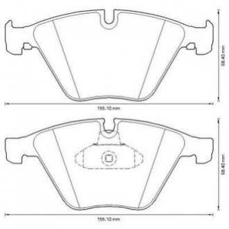 BMW Колодки торм..5 F10 525/535,6 Gran Coupe,7 F01 730 10- Jurid 573305J