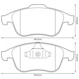 RENAULT Тормозные колодки передн.Laguna III 07- Jurid 573316J