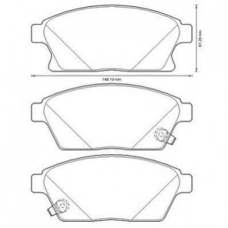 Купити Гальмівні колодки пер. CHEVROLET CRUZE 09- Opel Astra, Chevrolet Cruze, Opel Zafira Jurid 573325J (фото1) підбір по VIN коду, ціна 1448 грн.