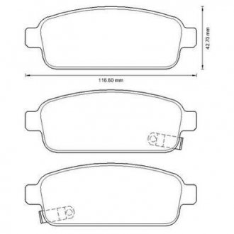 Купить OPEL Тормозные колодки задние.Astra J,Mokka,Zafira,Chevrolet Cruze 09- Opel Astra, Chevrolet Cruze, Opel Zafira, Chevrolet Aveo Jurid 573335J (фото1) подбор по VIN коду, цена 1074 грн.