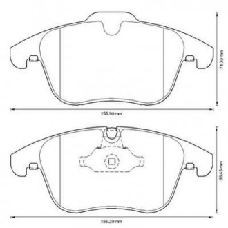 Колодки тормозные дисковые Jaguar XF, XJ, XK Jurid 573336J