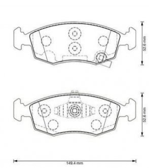 Тормозные кол. пер. FIAT Panda 12- Jurid 573366J