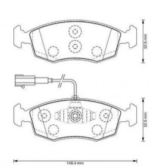 FIAT Тормозн.колодки передн.500,Punto 09- Jurid 573367J