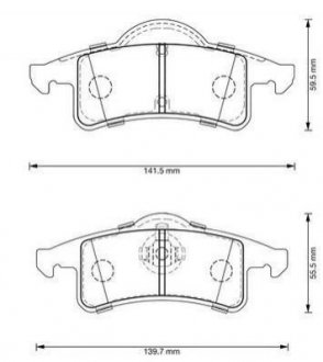 JEEP Тормозные колодки задн.Grand Cherokee 98- Jurid 573374J