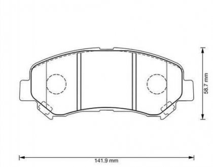 NISSAN Гальмівні колодки передні Qashqai,X-Trail 07- Jurid 573379J