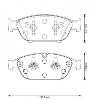 Купить VW тормозные колодки передние. Audi A8 11- Audi A7, A6, A8 Jurid 573381J (фото1) подбор по VIN коду, цена 2861 грн.