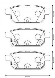 Купити Колодки гальмівні дискові Suzuki Swift, SX4, Vitara Jurid 573384J (фото1) підбір по VIN коду, ціна 1148 грн.