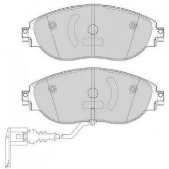 VW Тормозные колодки передн.Audi A3,Seat,Skoda Octavia,Golf VII,Sharan 10- Jurid 573418J