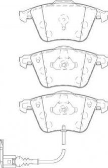 Купить Тормозные колодки перед. AUDI A3/TT VW Golf V, Passat 05- SEAT Leon (с датч.) Volkswagen Golf, Audi A3, Volkswagen Scirocco, Audi TT, Seat Leon Jurid 573463J (фото1) подбор по VIN коду, цена 1786 грн.