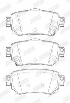 NISSAN Тормозные колодки задн.Qashqai 13- Jurid 573658J