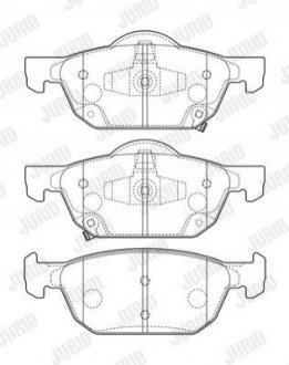 Колодки торм пер HONDA Accord 08- Jurid 573670J