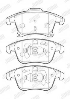 FORD Колодлки торм. пер. Mondeo 14-, Galaxy, S-Max 15- Ford Mondeo Jurid 573674J