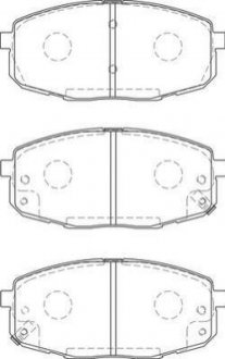 KIA Гальмівні колодки передні.Carens 02-,Ceed,Hyundai i30 07- Jurid 573730J