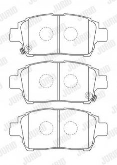 TOYOTA Тормозные колодки передн.Corolla 04- Jurid 573737J