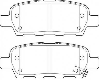 NISSAN Тормозные колодки задние Qashqai, Teana, Tiida, Murano X-TRAIL 06/01- Nissan X-Trail, Qashqai, Renault Koleos Jurid 573754J