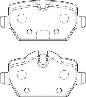 BMW Тормозные колодки задние.E87 (1-serie), E90(3-serie) Jurid 573755J