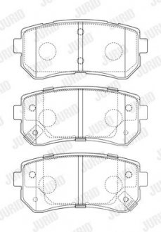 Тормозные колодки задние. Kia Ceed, Rio, Hyundai Accent Jurid 573757J