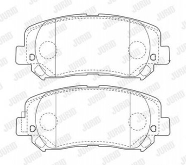 JEEP К-т пер. торми. колодок Cherokee 13- Jeep Cherokee Jurid 573787J