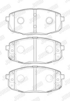 Купить Колодки тормозные дисковые Jurid 573813J (фото1) подбор по VIN коду, цена 2192 грн.