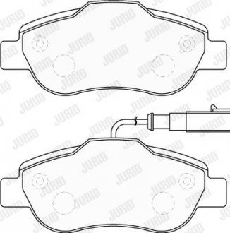 Купити Колодки гальмівні дискові Ford KA, Fiat 500 Jurid 573839J (фото1) підбір по VIN коду, ціна 1408 грн.